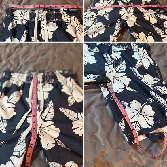 Op Men’s Hawaiian Board Shorts Cargo Waist Swim Shorts Drawstring Waist 28-30 S - Picture 11 of 11